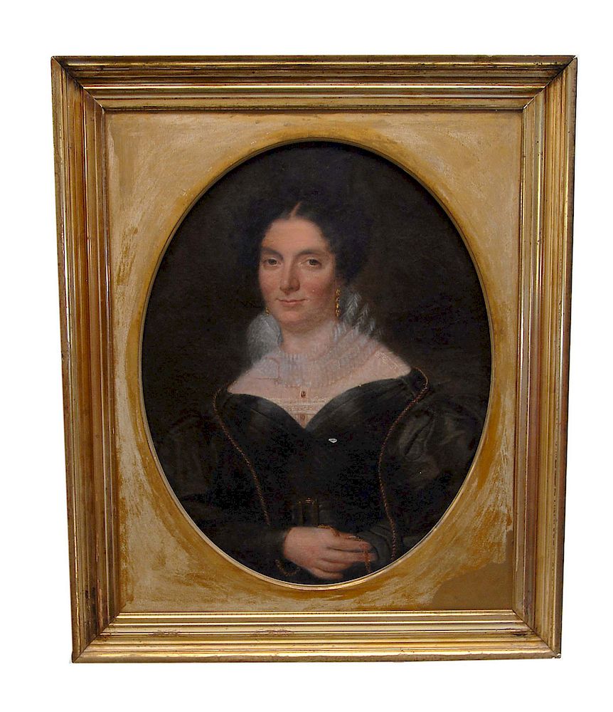 Appraisal: th Century Oil on Canvas Portrait of a lady th