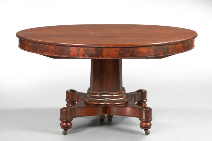 Appraisal: American Late Classical Plum Pudding Mahogany Dining Table second quarter