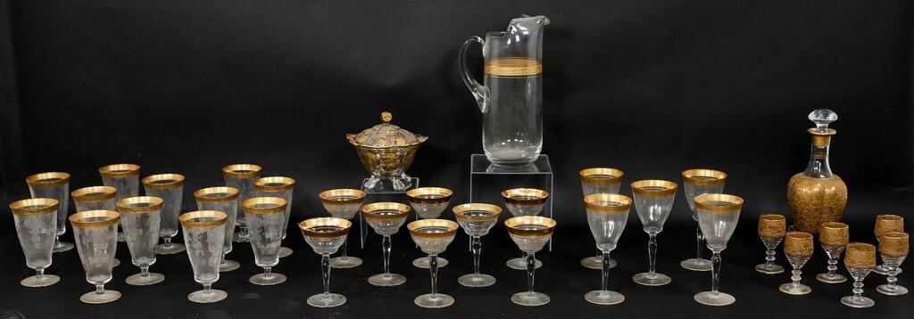 Appraisal: Stemware including wine glasses champagnes water goblets cordials Footed candy