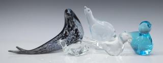 Appraisal: MURANO ART GLASS TABLETOP ANIMAL SCULPTURES lot of Murano art