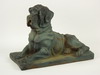 Appraisal: CAST IRON STATUE - Reclining mastiff dog unsigned th c