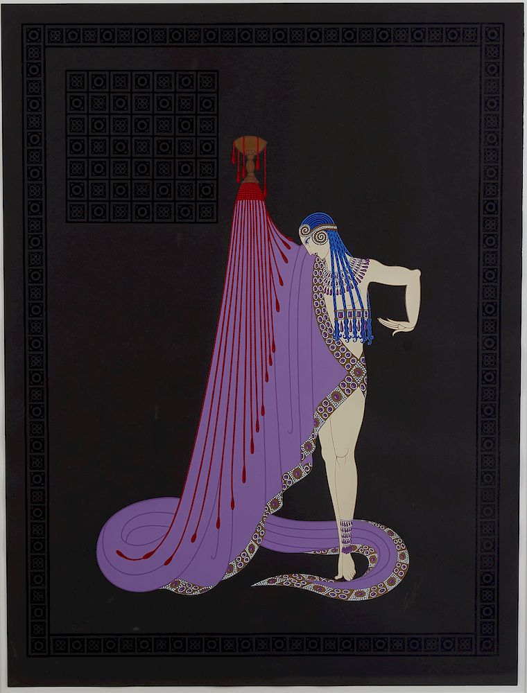 Appraisal: Erte Slave of Salome Serigraph Erte - Serigraph on paper