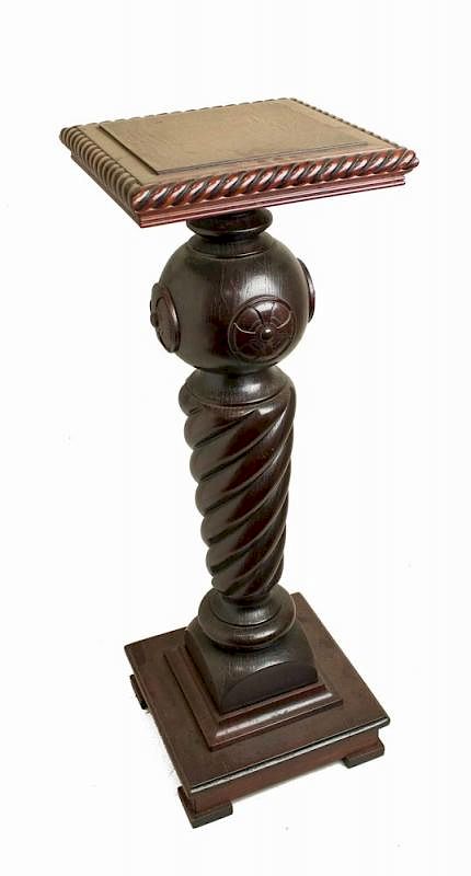 Appraisal: Early th C Mahogany Pedestal Late th early th century