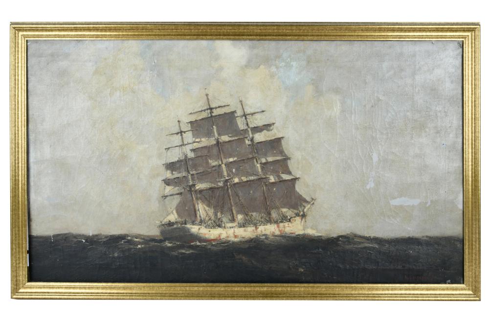 Appraisal: ARTHUR BRISCOE - CLIPPER SHIP AT SEA oil on canvas