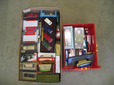 Appraisal: Thirty five various factories coach bus and commercial models boxed