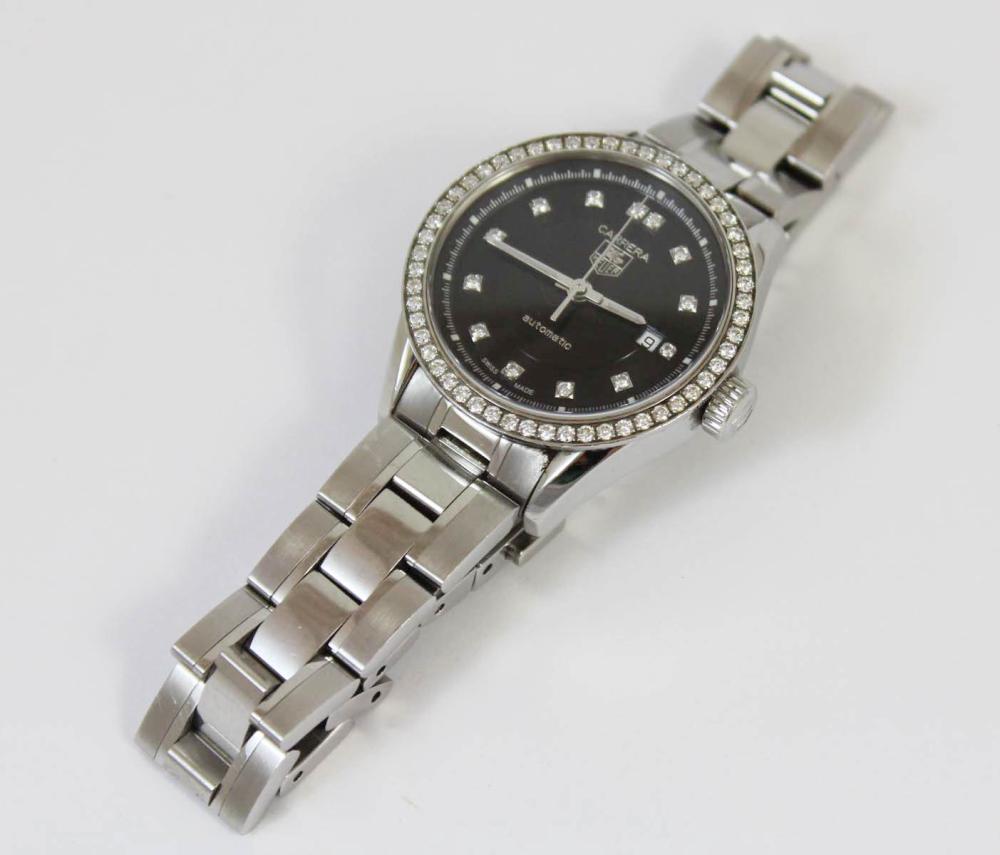 Appraisal: TAG HEUER LADIES CARRERA WRISTWATCH model WV silver tone case