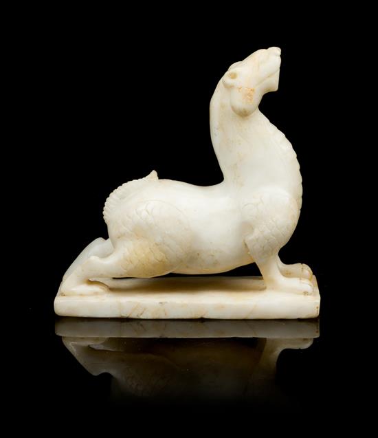 Appraisal: Sale Lot A Carved Hardstone Figure of a Mythical Beast