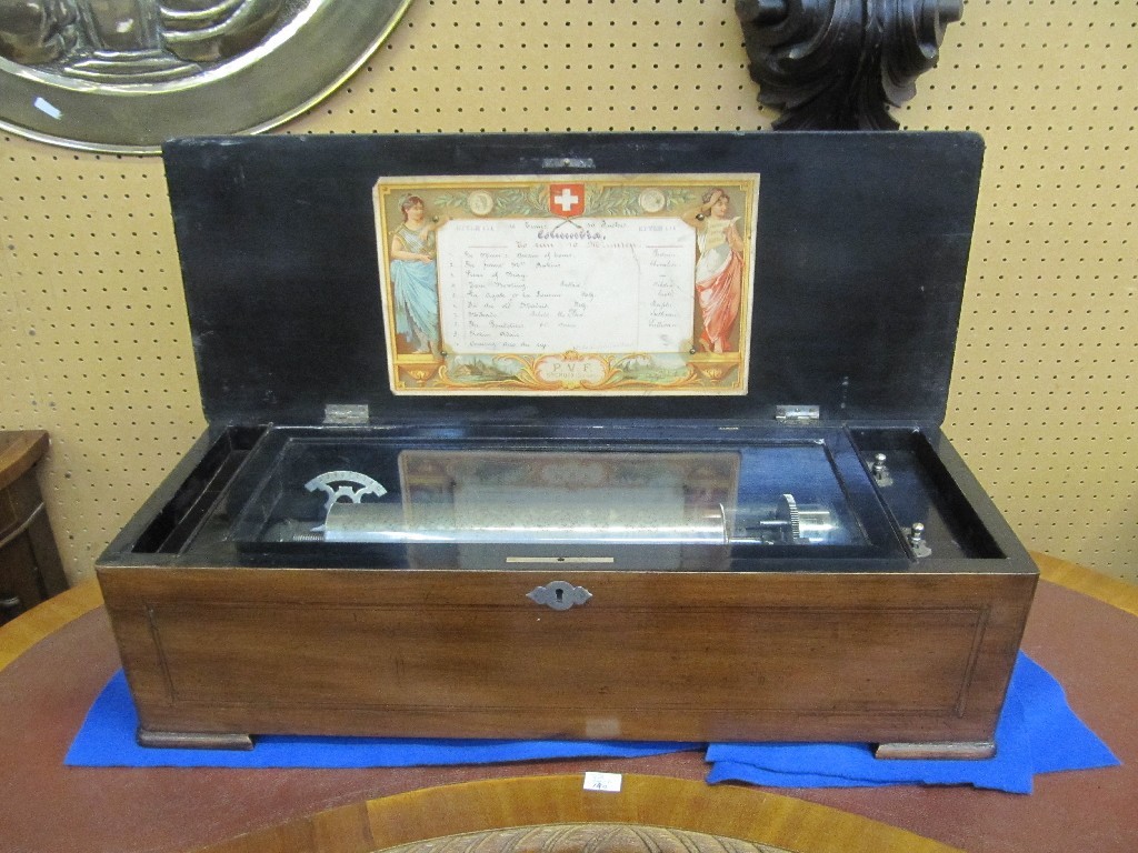 Appraisal: Victorian rosewood inlaid music box