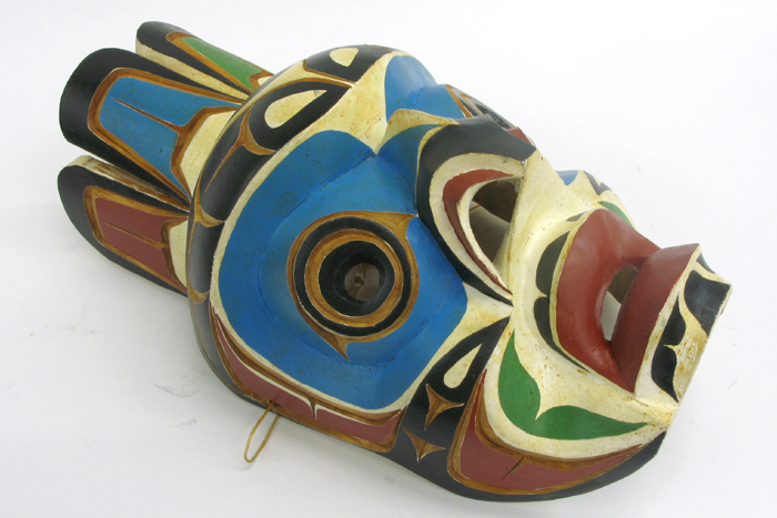 Appraisal: LOUIS JOSEPH HAND CARVED EAGLE MASK Canadian Kwakuie Tribe th