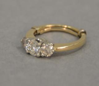 Appraisal: Diamond and gold ring having approximately ct center diamond with