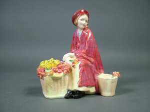 Appraisal: A Royal Doulton 'Bonnie Lassie' figurine circa - green printed