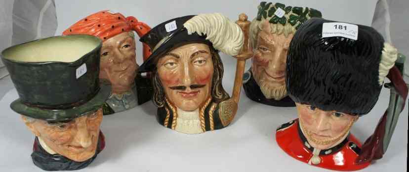 Appraisal: Royal Doulton Character Jugs Athos D chip restuck to rim