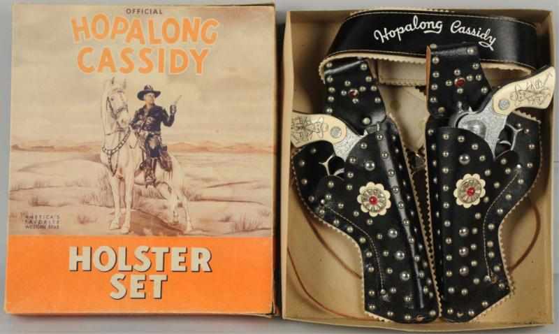 Appraisal: Hopalong Cassidy Double Holster Cap Gun Set Made by Wyandotte