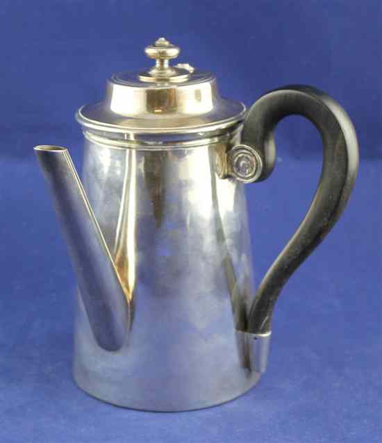 Appraisal: A late th century French standard silver chocolate pot of