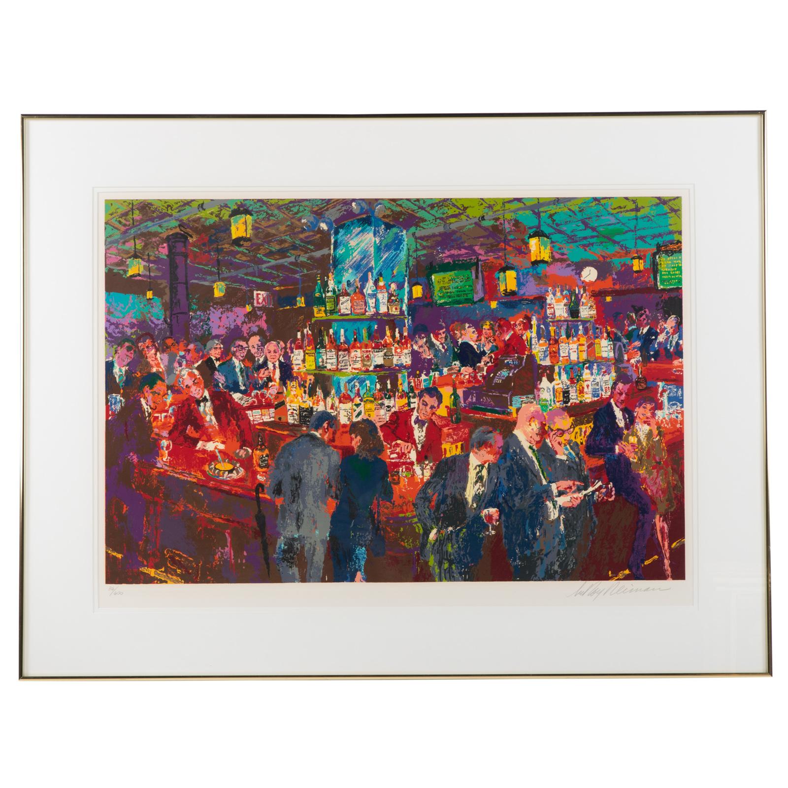 Appraisal: LEROY NEIMAN HARRY'S WALL STREET BAR American - Color screenprint