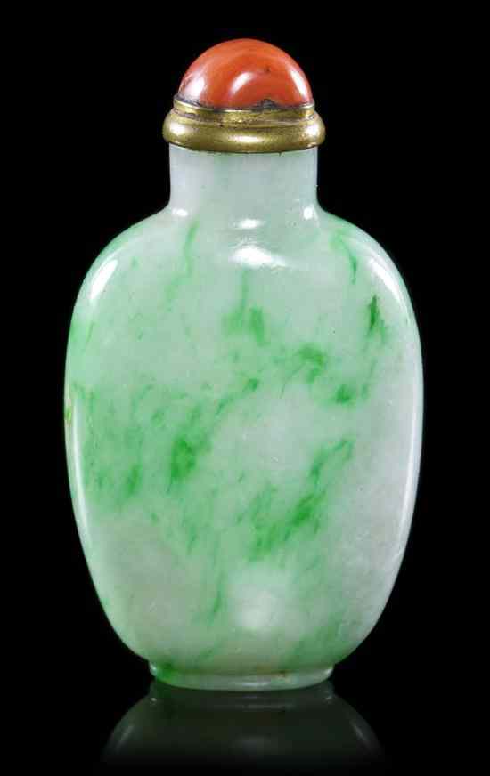 Appraisal: A Jadeite Snuff Bottle late th early th century of