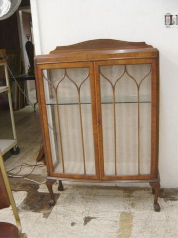 Appraisal: QUEEN ANNE STYLE CHINA CABINET