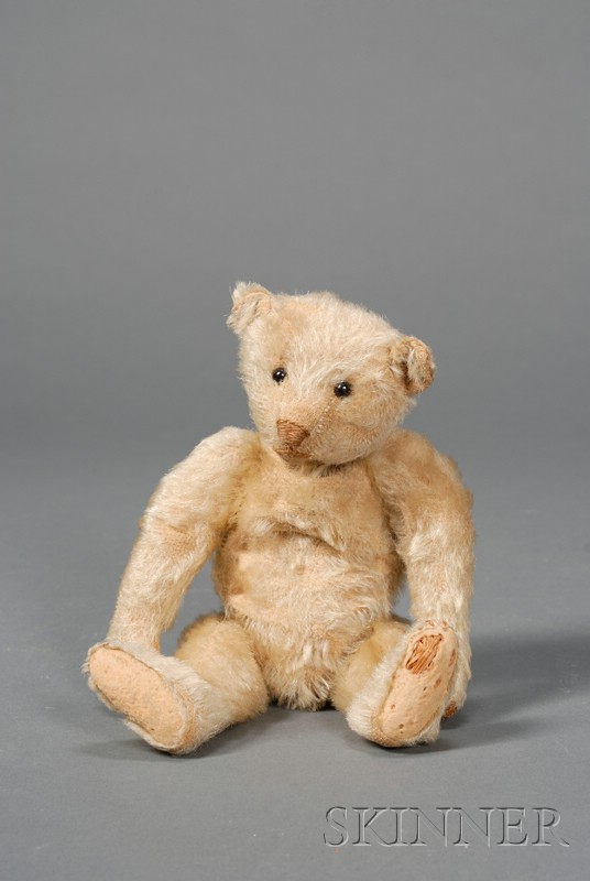 Appraisal: Small Early Steiff Blonde Mohair Teddy Bear with black button