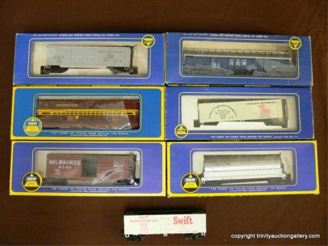 Appraisal: Seven A H M H O Scale Train Car Lot