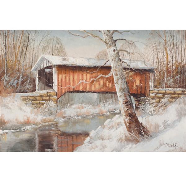 Appraisal: Joseph Trover Indiana - OIl on CanvasOil on canvas winter