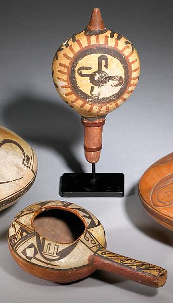 Appraisal: Two Hopi items Including a Polacca ladle decorated about the