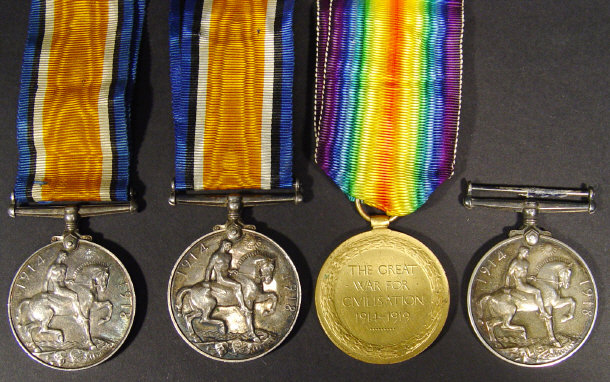 Appraisal: World War I Military Medal group comprising a - War