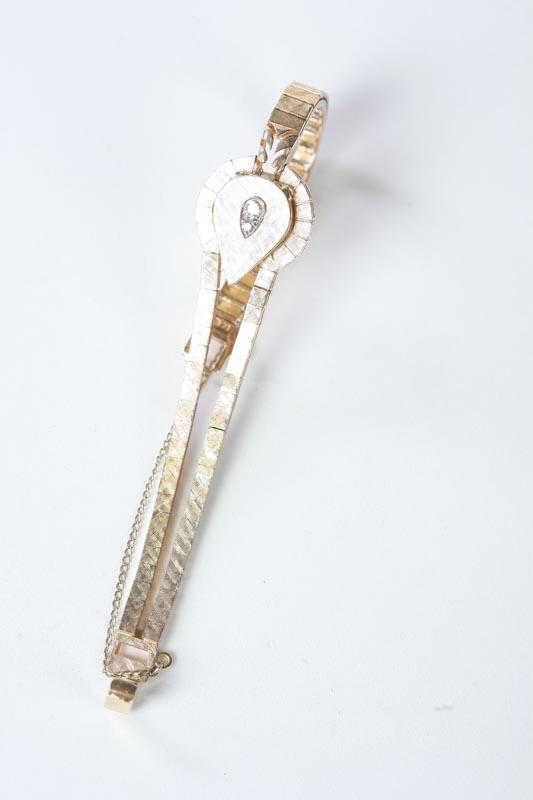 Appraisal: LADY'S COVERED WRIST WATCH KT yellow gold Hamilton watch with