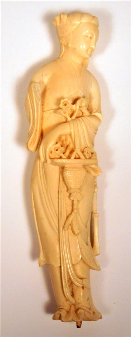 Appraisal: Chinese carved ivory figure th century