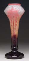 Appraisal: LE VERRE CAMEO VASE In the Rhododendrons pattern with pink