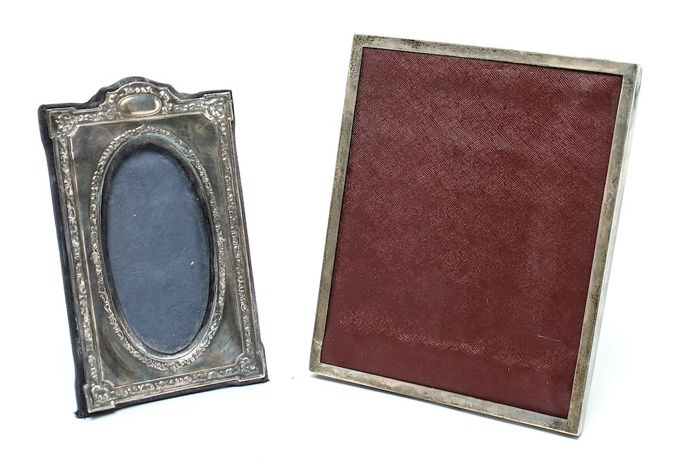 Appraisal: Sterling Silver Picture Frames Two sterling silver picture frames comprising