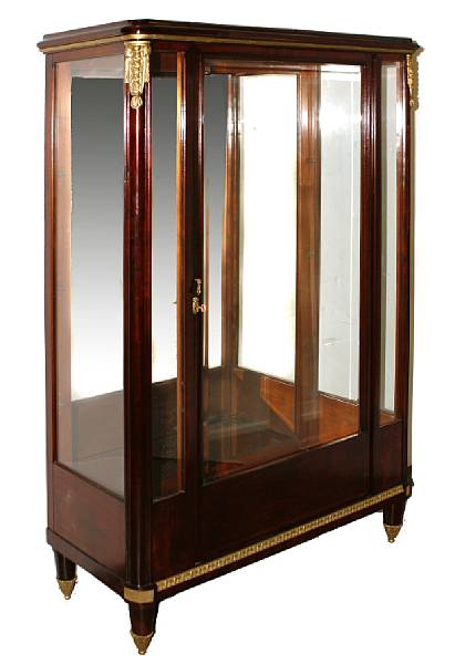 Appraisal: A Louis XVI style gilt metal mounted and mahogany marble