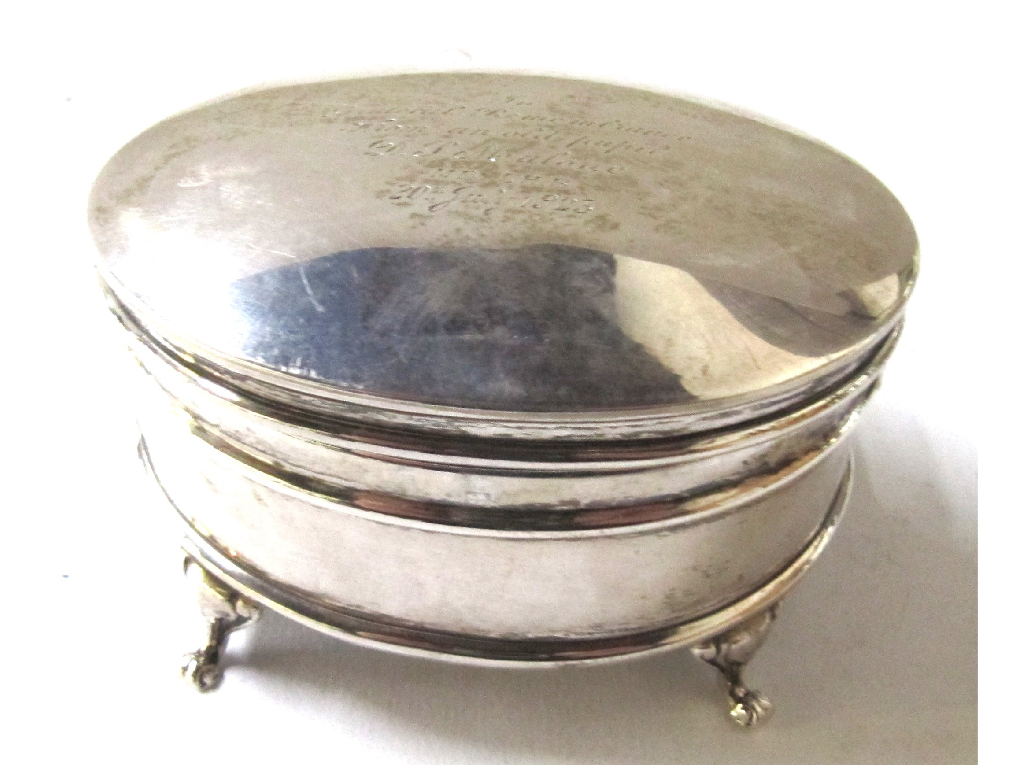 Appraisal: A silver jewellery box Chester