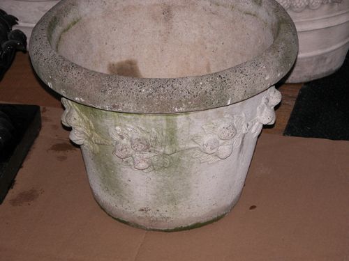 Appraisal: Set of Decorative Cast Concrete Planters Unknown Unknown x x