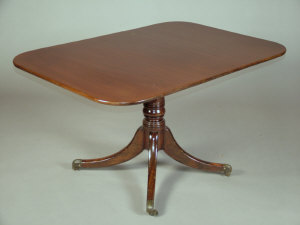 Appraisal: A mahogany breakfast table early th century the rectangular tilt