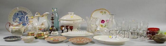 Appraisal: Eighteen Pieces of Porcelain and Ceramic Tableware and Assorted Glass