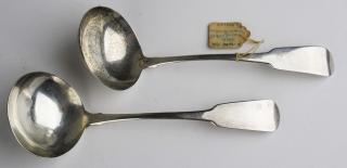 Appraisal: Pair of sauce ladles Hallmarked Dublin JP poss John Power