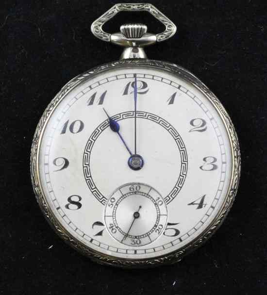 Appraisal: A 's ct gold Swiss keyless lever dress pocket watch