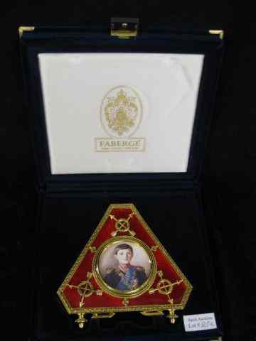 Appraisal: Faberge' Enamel Dore Frame Czar Nicholas - '' in original