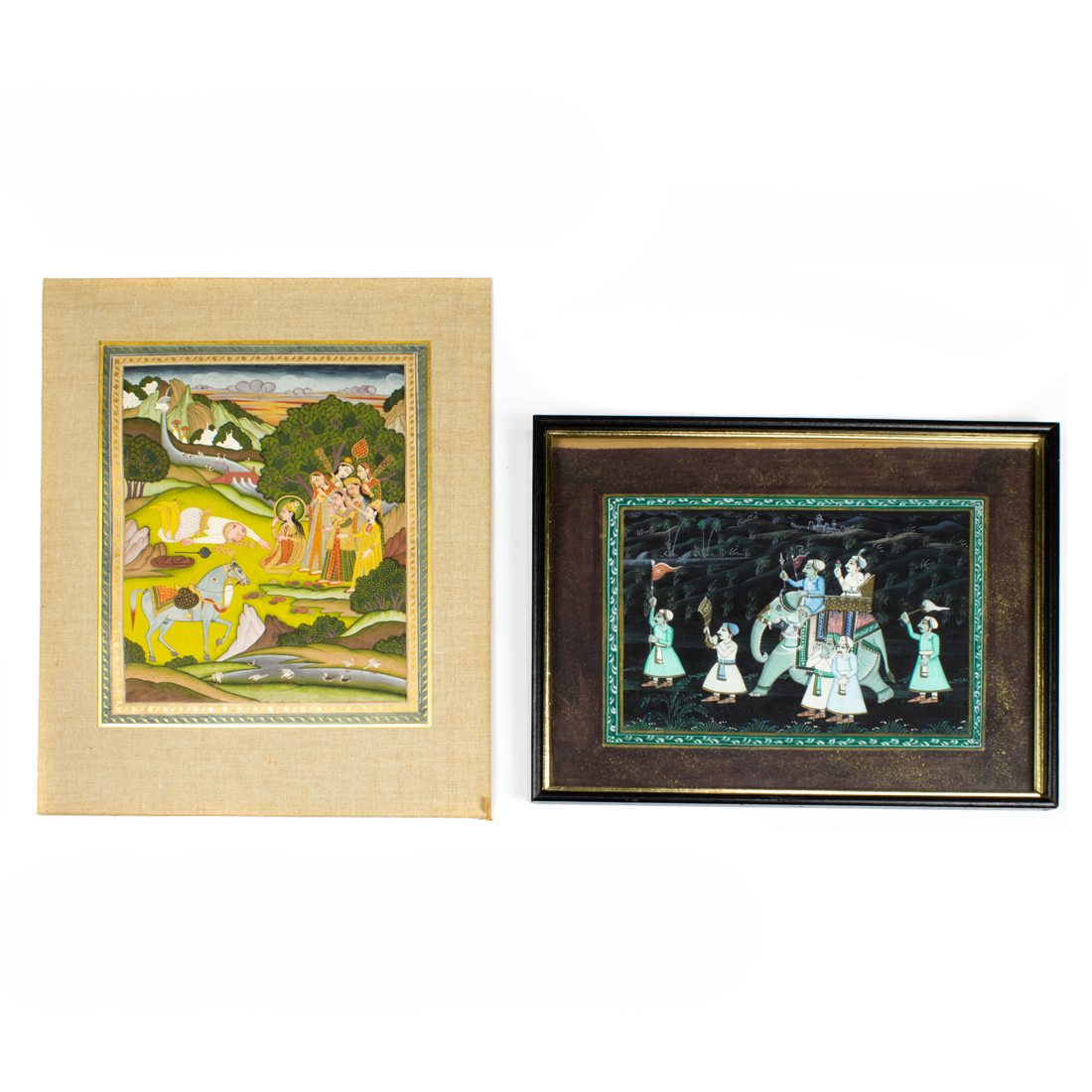 Appraisal: LOT OF INDIAN MINIATURE PAINTINGS Lot of Indian miniature paintings