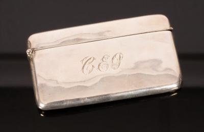 Appraisal: A silver visiting card case A J Zimmerman Ltd Birmingham