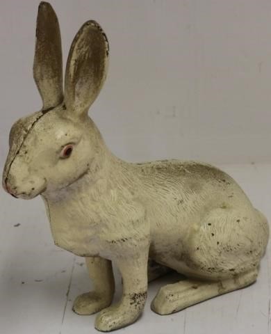 Appraisal: EARLY TH C FULL BODIED RABBIT DOORSTOP IN MINTORIGINAL PAINT