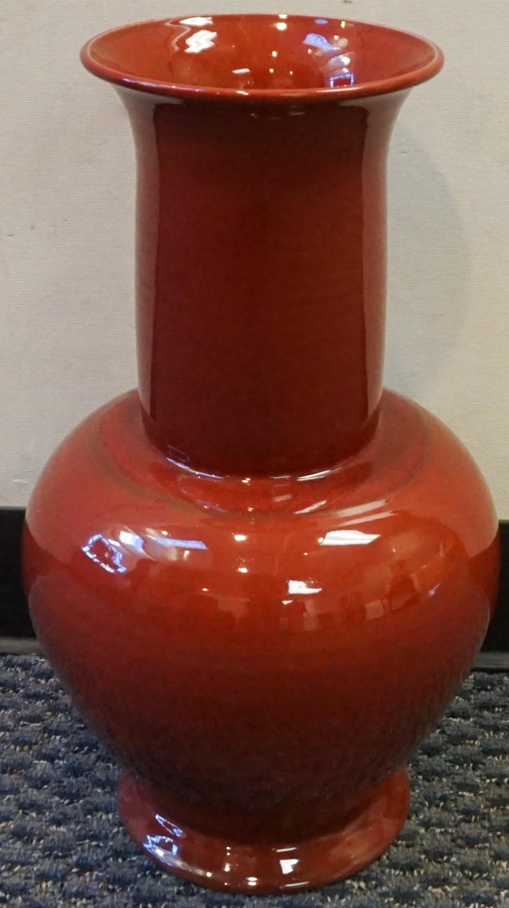 Appraisal: Asian Sang de Boeuf Vase H in cm