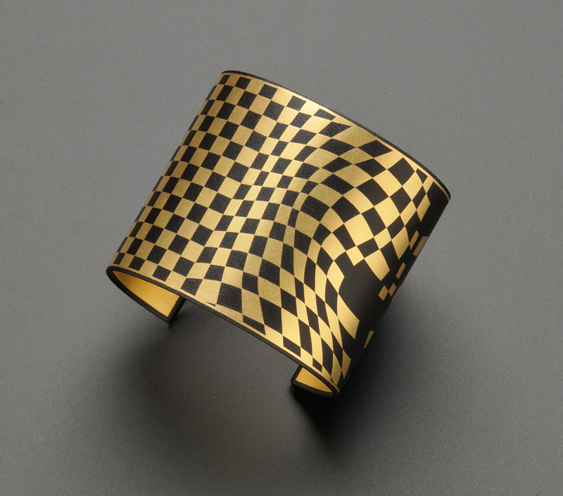 Appraisal: Mixed Metal Cuff Tiffany Co c s designed as geometric