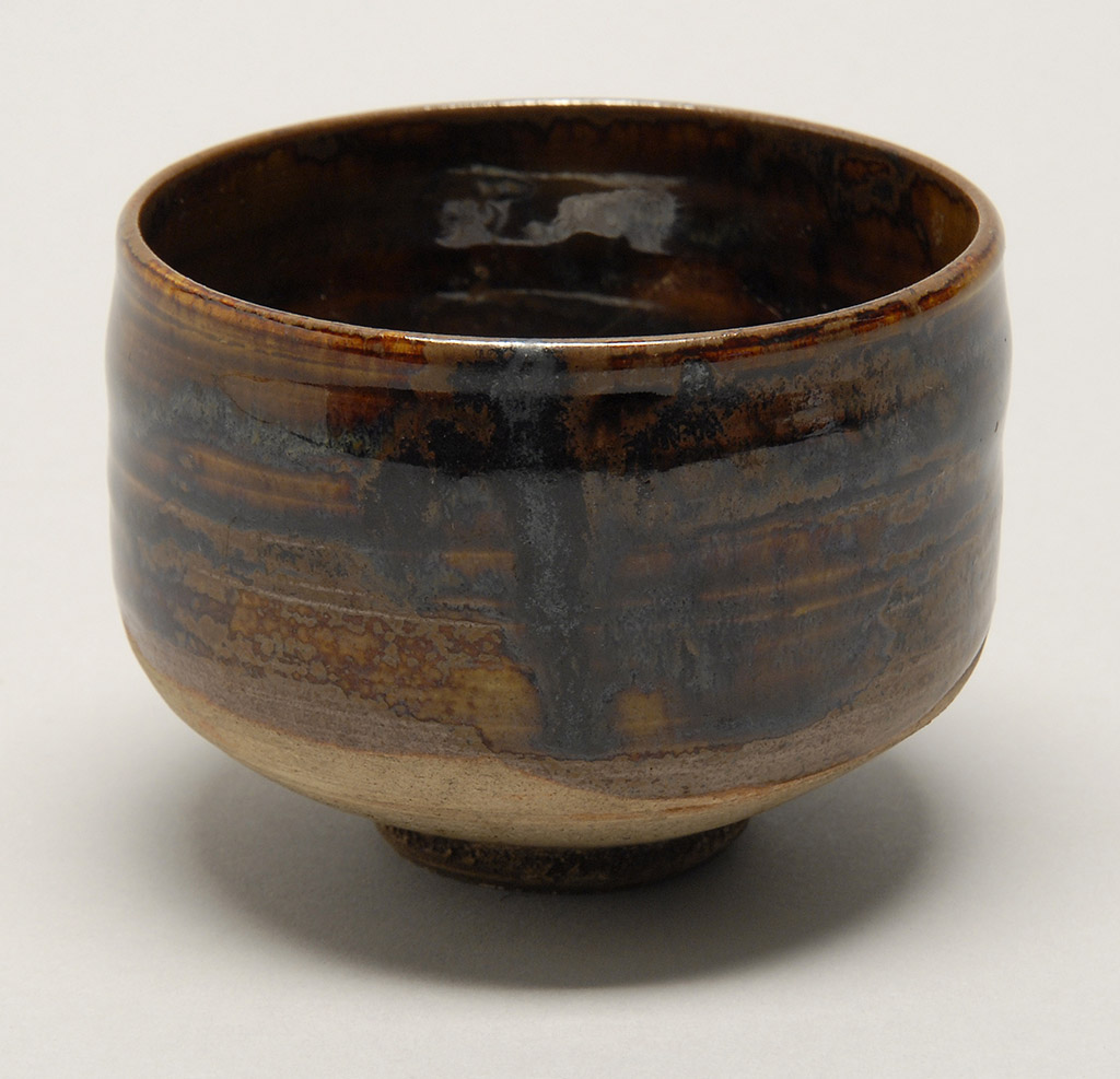 Appraisal: BIZEN POTTERY CHAWAN th CenturyWith brown drip glaze on a