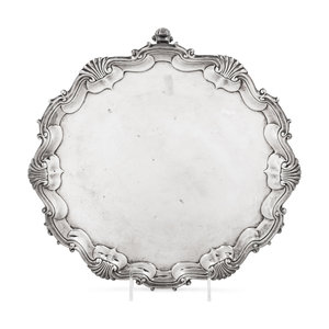 Appraisal: A George II Silver Salver Thos Moore London hallmarked for