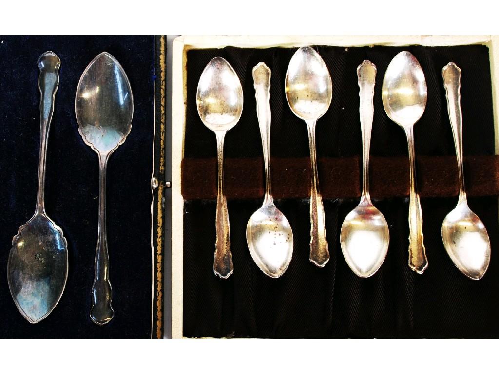 Appraisal: VICTORIAN SILVER CHILD'S SPOON initialled Glasgow SET OF SIX DUBARRY