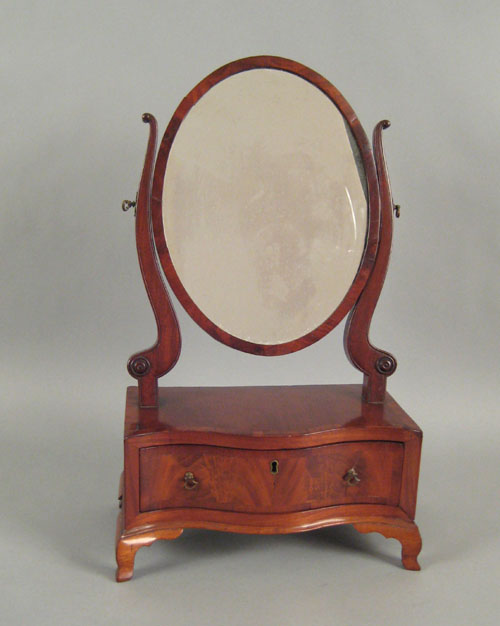 Appraisal: New England Federal shaving mirror ca with an oval plate