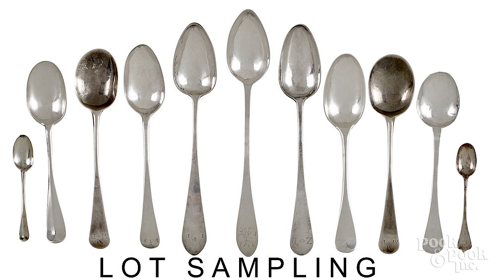 Appraisal: American coin silver spoons th c American coin silver spoons