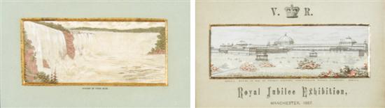 Appraisal: A Group of Two Woven Silk Stevengraphs of Scenic Views