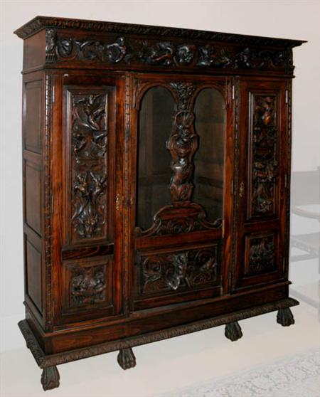 Appraisal: Renaissance Style Stained Oak Armoire Estimate -